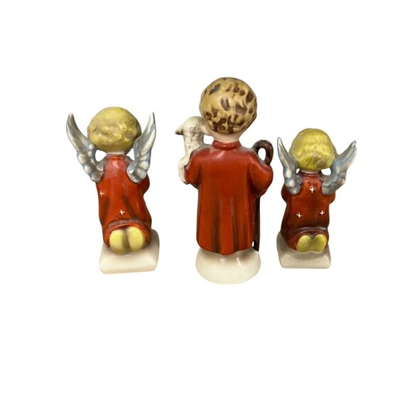 Vintage Goebel Hummel German Praying Angels & Shepherd Figurines Set‎ Of 3 - Picture 2 of 8